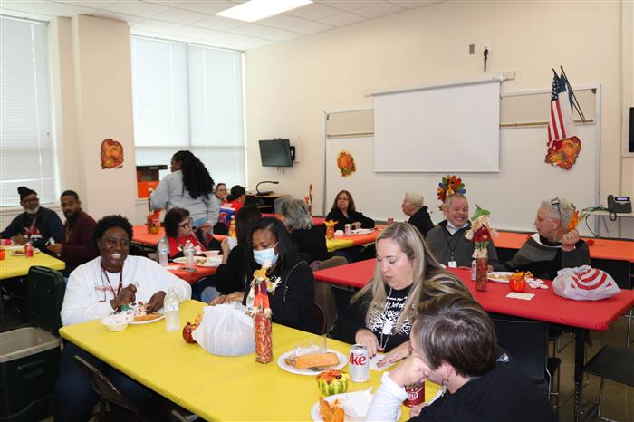 Teachers having lunch